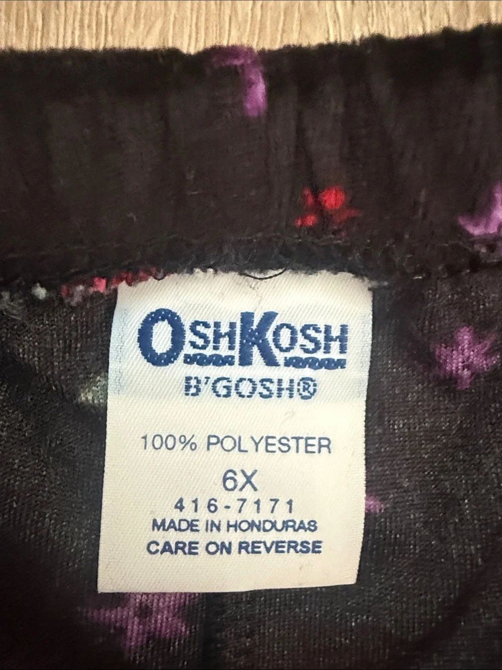OshKosh B'gosh Girls Black Velvet Top with Black Rose-Print Leggings Set